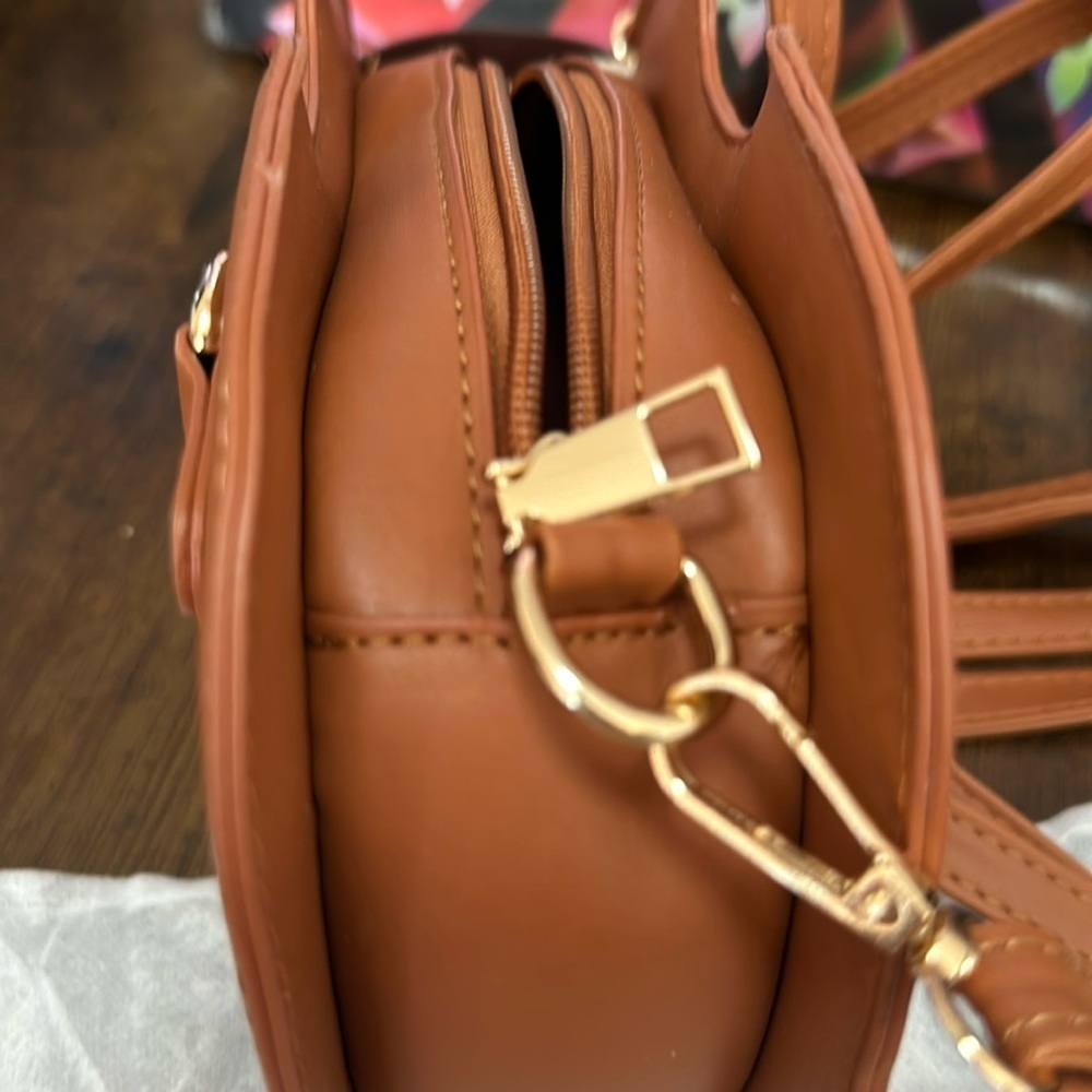 Violin Brown Shaped Bag Crossbody or Messenger Bag Sling Bag with Dust bag NWOT - Picture 10 of 16